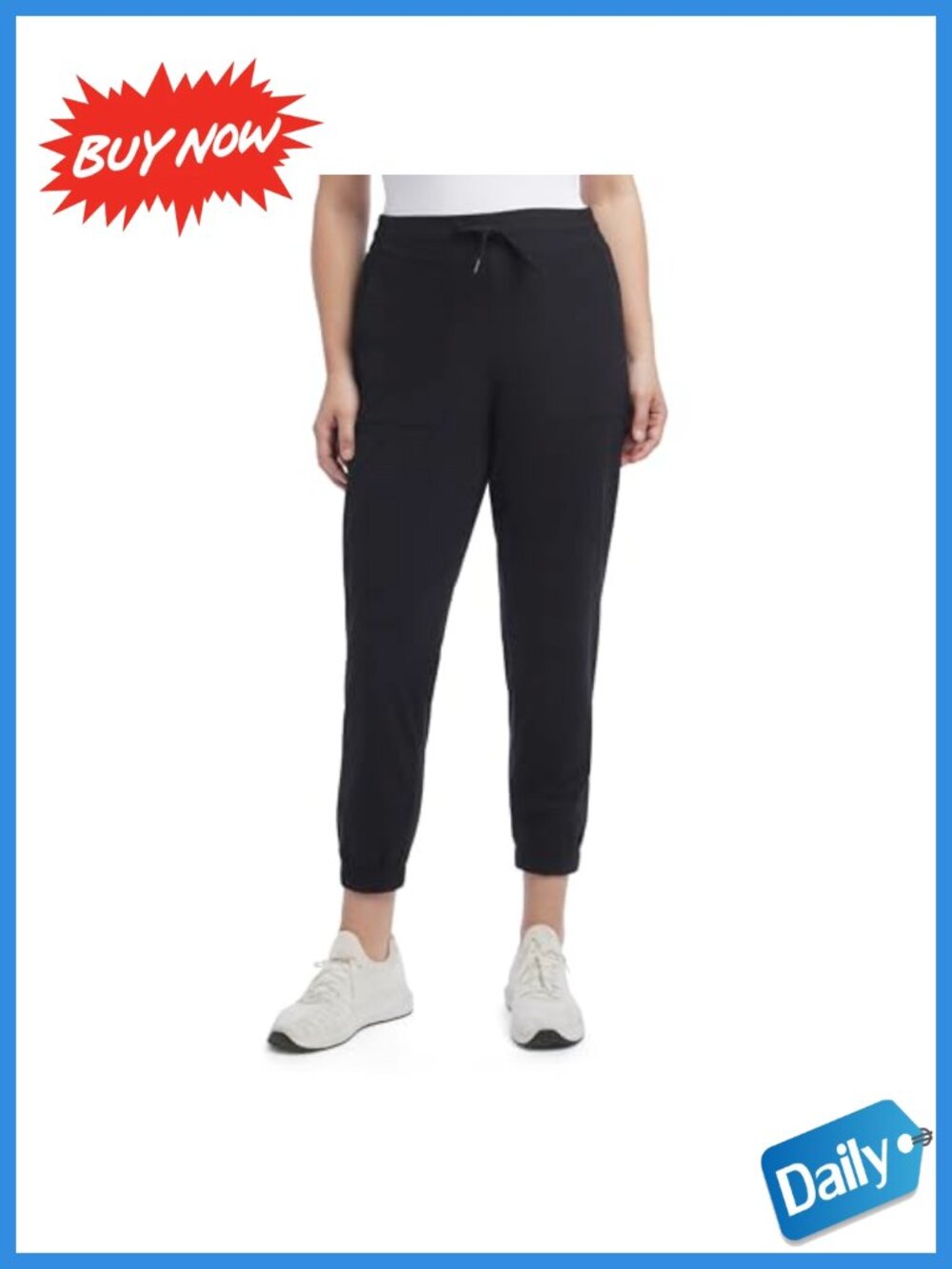 Women's Infinity Stretch Jogger Sweatpants with Pockets Mid Rise Tapered